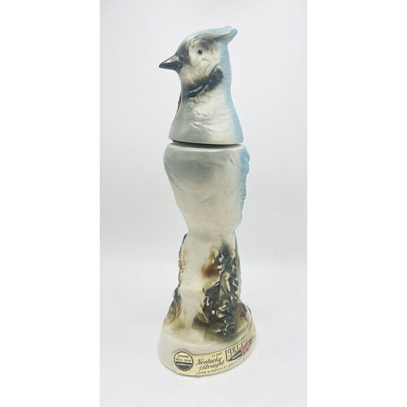 Jim Beam Blue Jay Bird Whiskey Decanter Statue EMPTY Bottle 1969 Liquor Barware - Picture 1 of 8